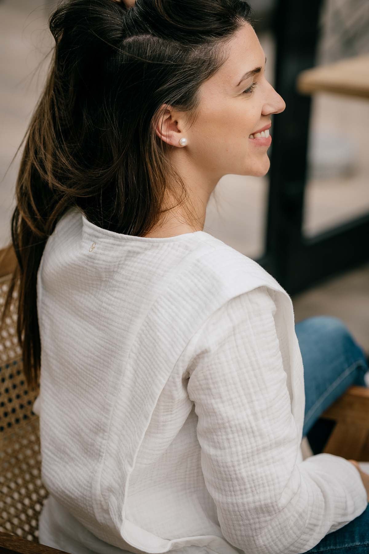 Still-Bluse aus Bio-Baumwolle